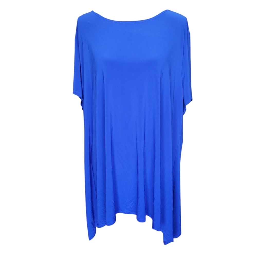 ONYX Royal Blue Stretch Knit Top Women's Size 3X